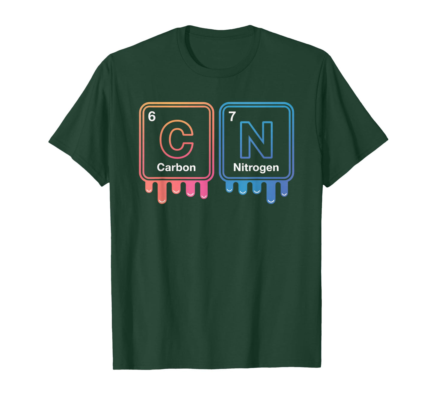 Carbon Nitrogen Chemistry Geek Fun Science Lovers School T-Shirt