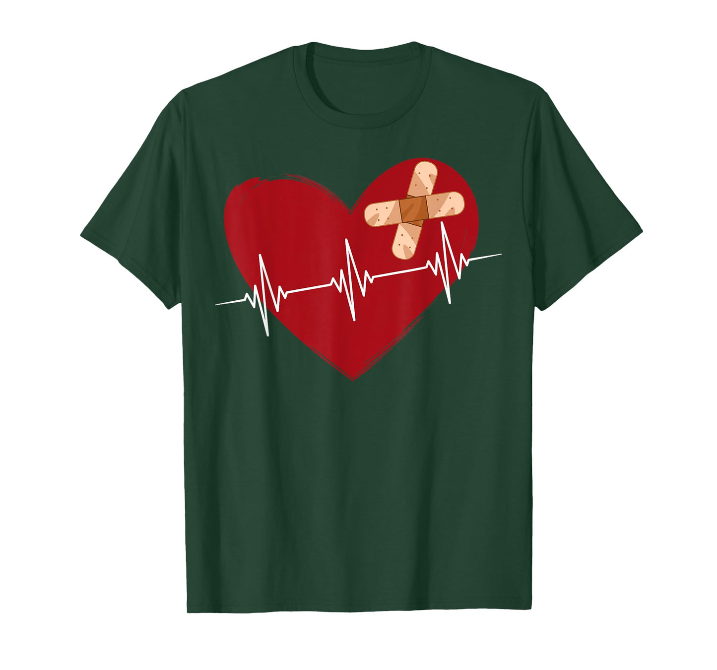 Coronary Diseases Artery Bypass Open Heart Surgery Heartbeat T-Shirt