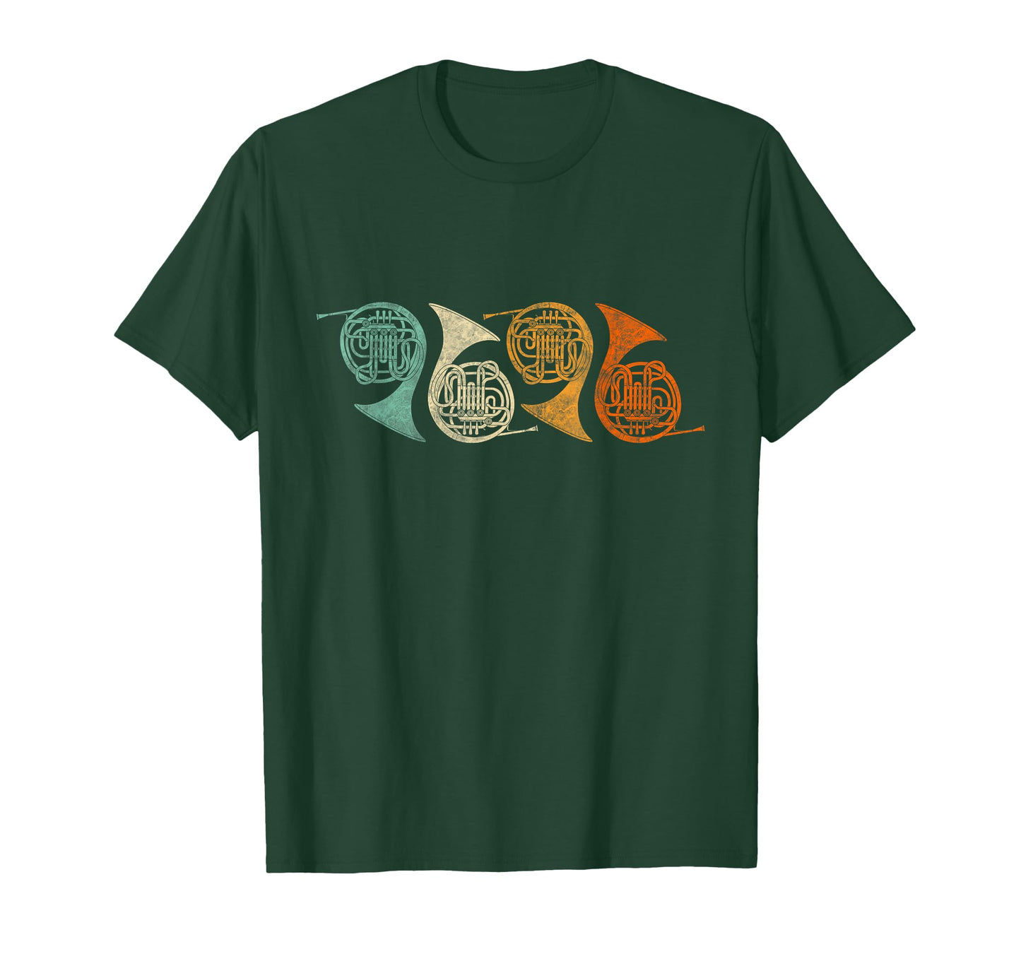 Retro 70's Funny French Horn T-Shirt for French Horn Player T-Shirt