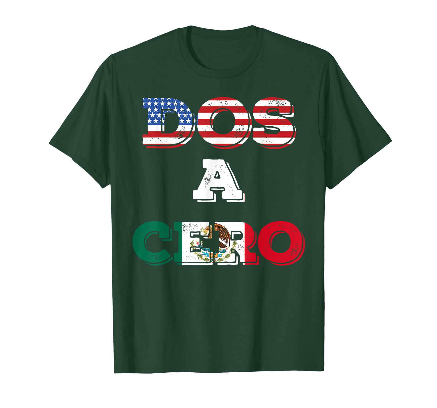 Dos A Cero Funny Mexico Game Flags T-Shirt