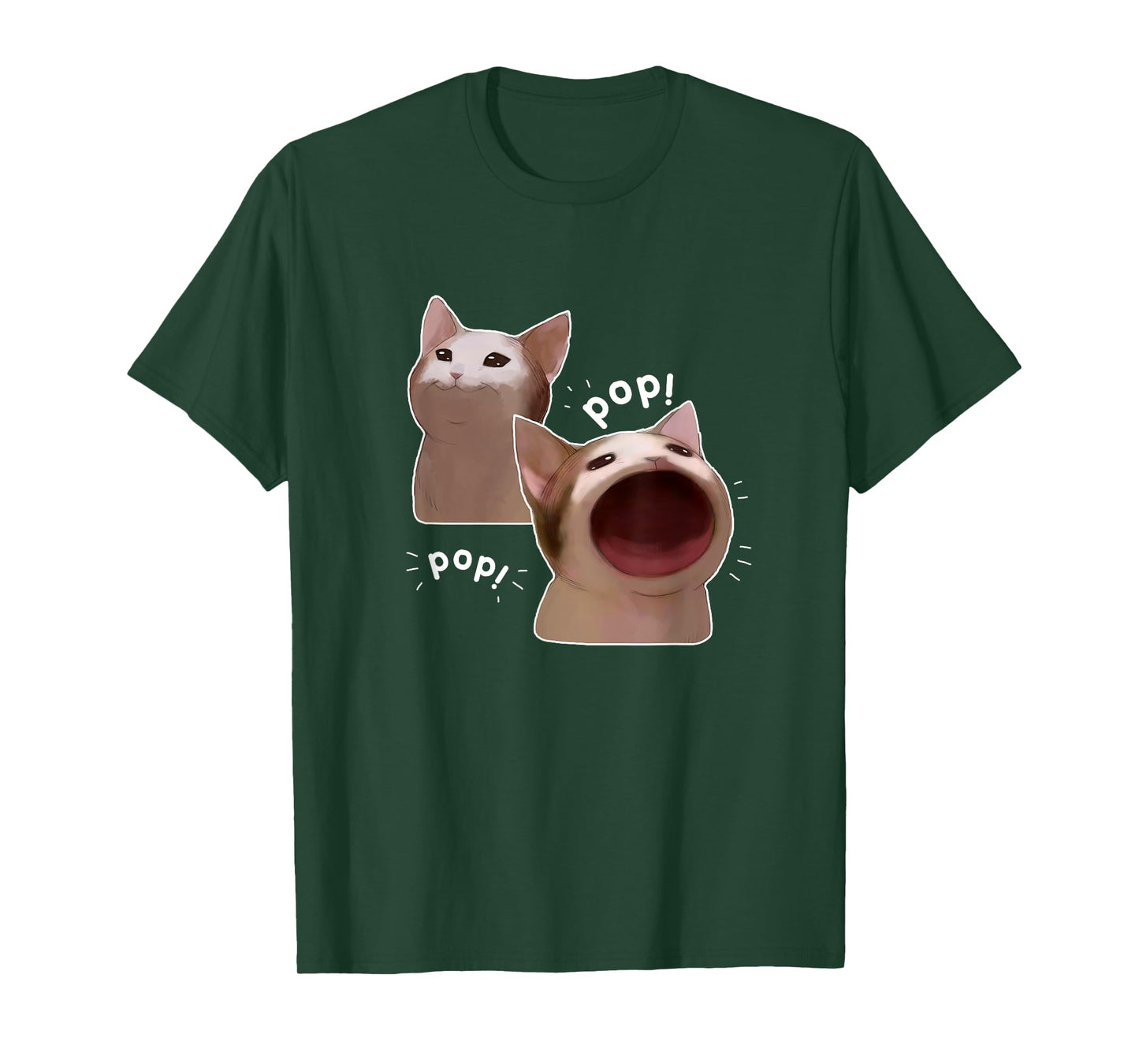 Funny Pop Cat Meme Men Women T-Shirt