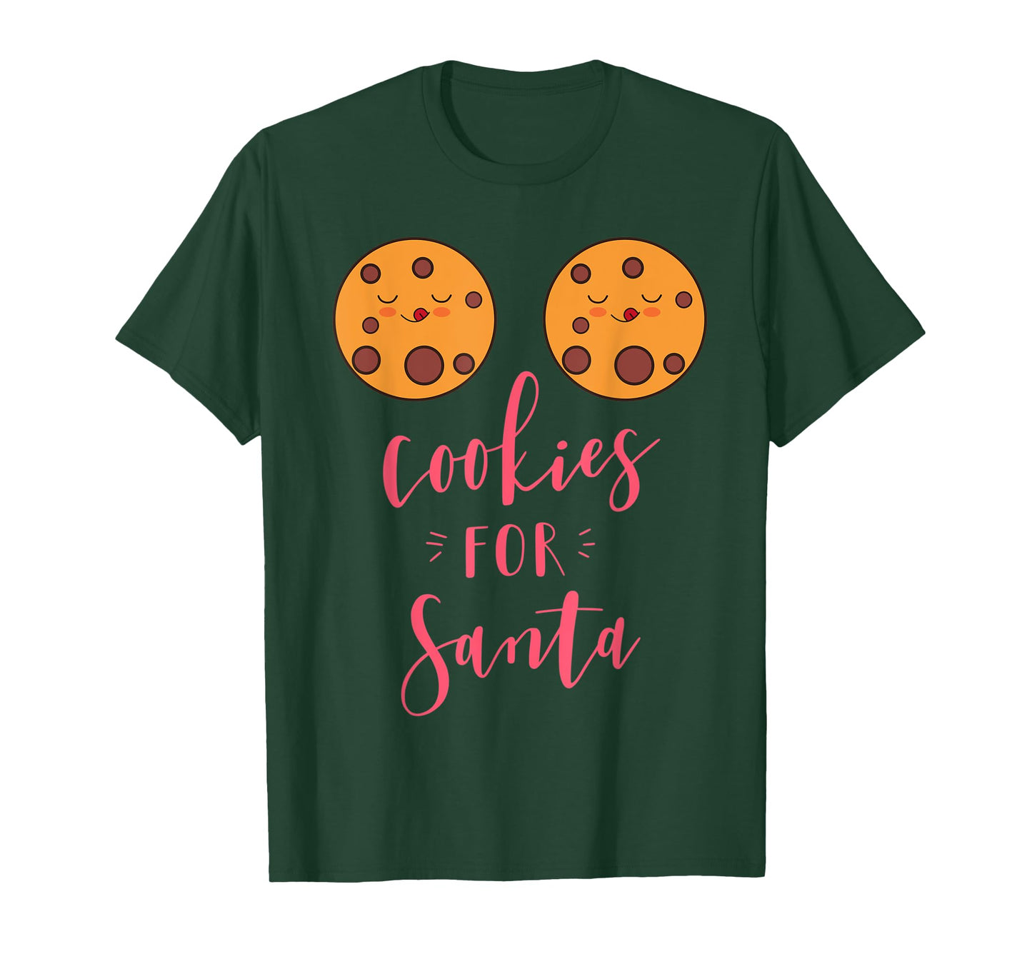 Cookies for Santa - Funny Cookie Boobs Adult Christmas Gift T-Shirt