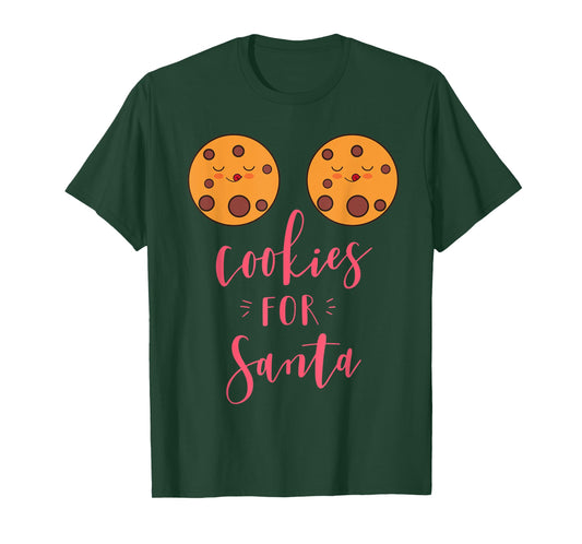 Cookies for Santa - Funny Cookie Boobs Adult Christmas Gift T-Shirt