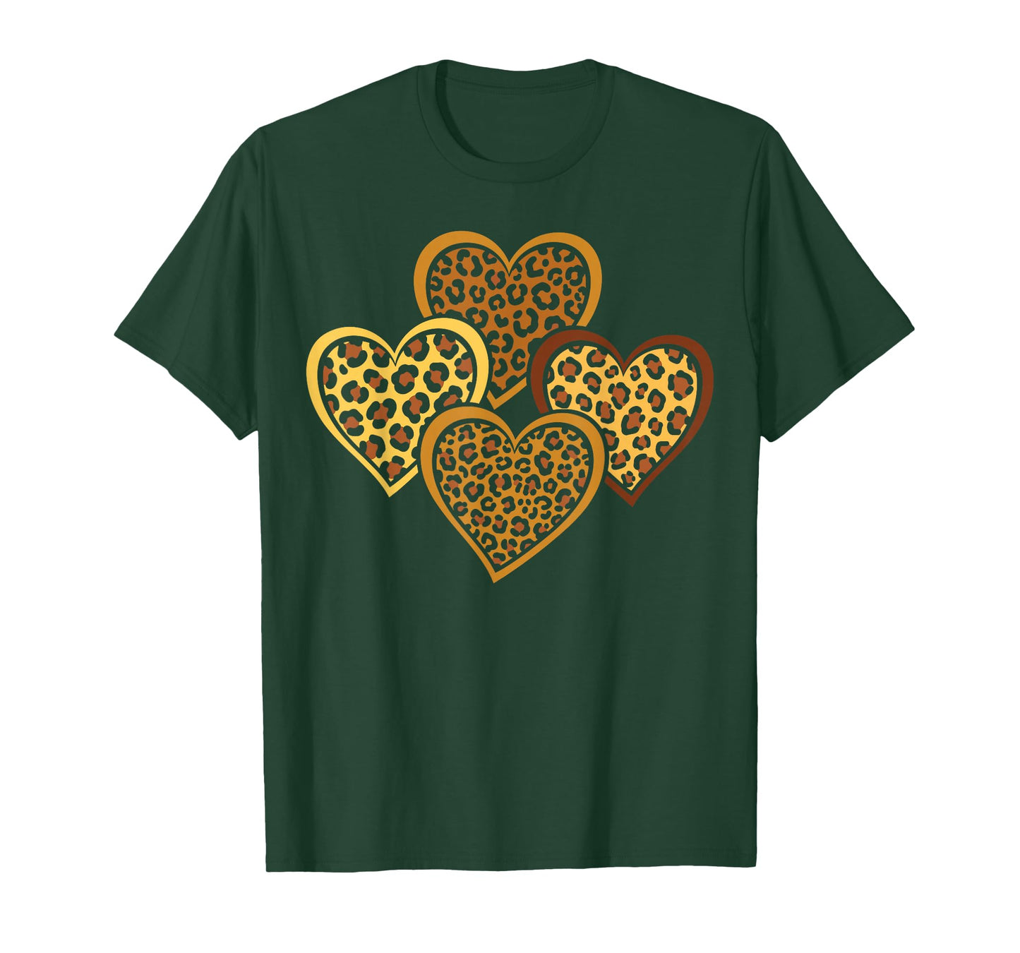 Cheetah Leopard Print Hearts Animal T-Shirt