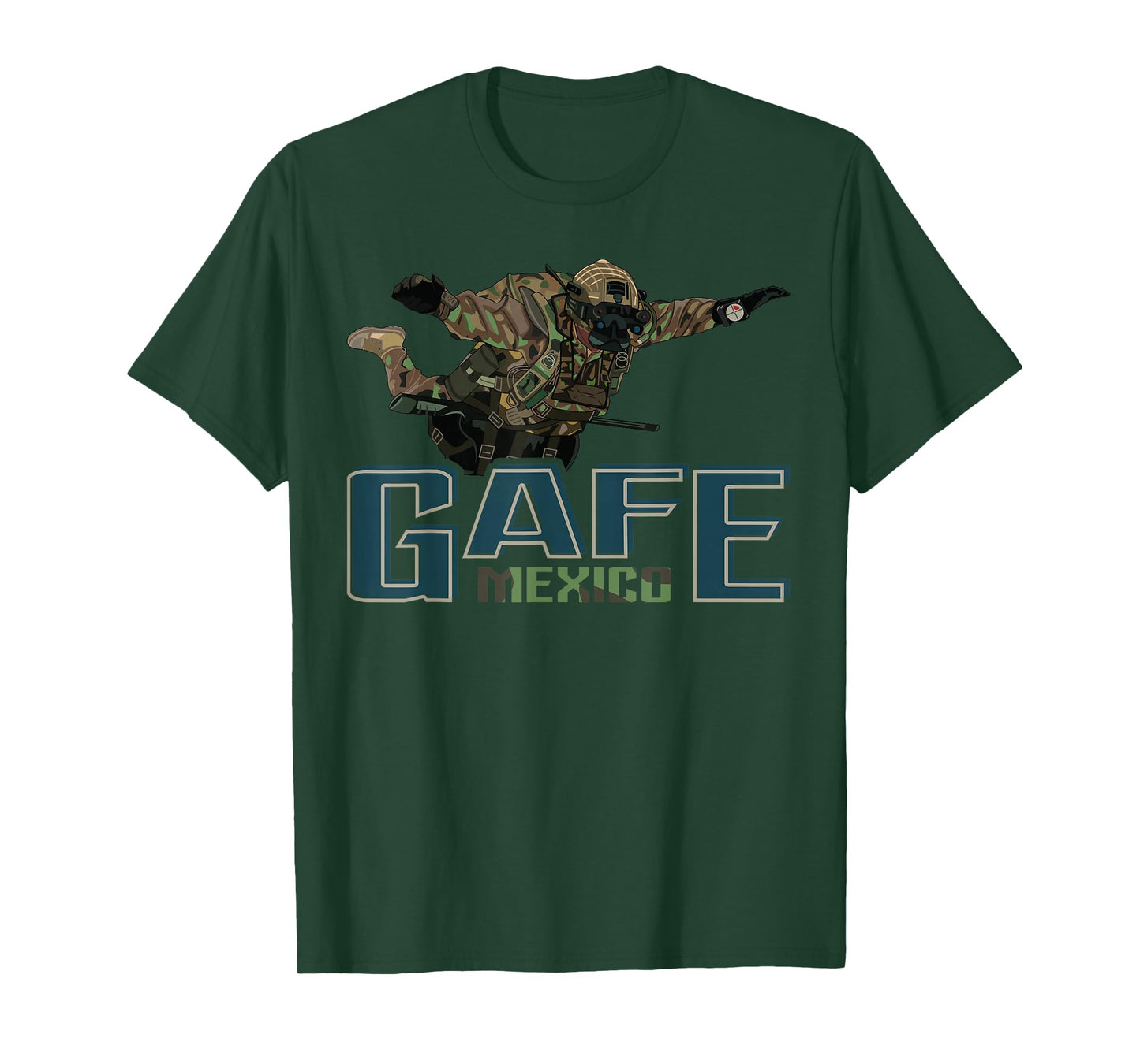Mexican GAFE Special Force Army Paratrooper Parachutist T-Shirt