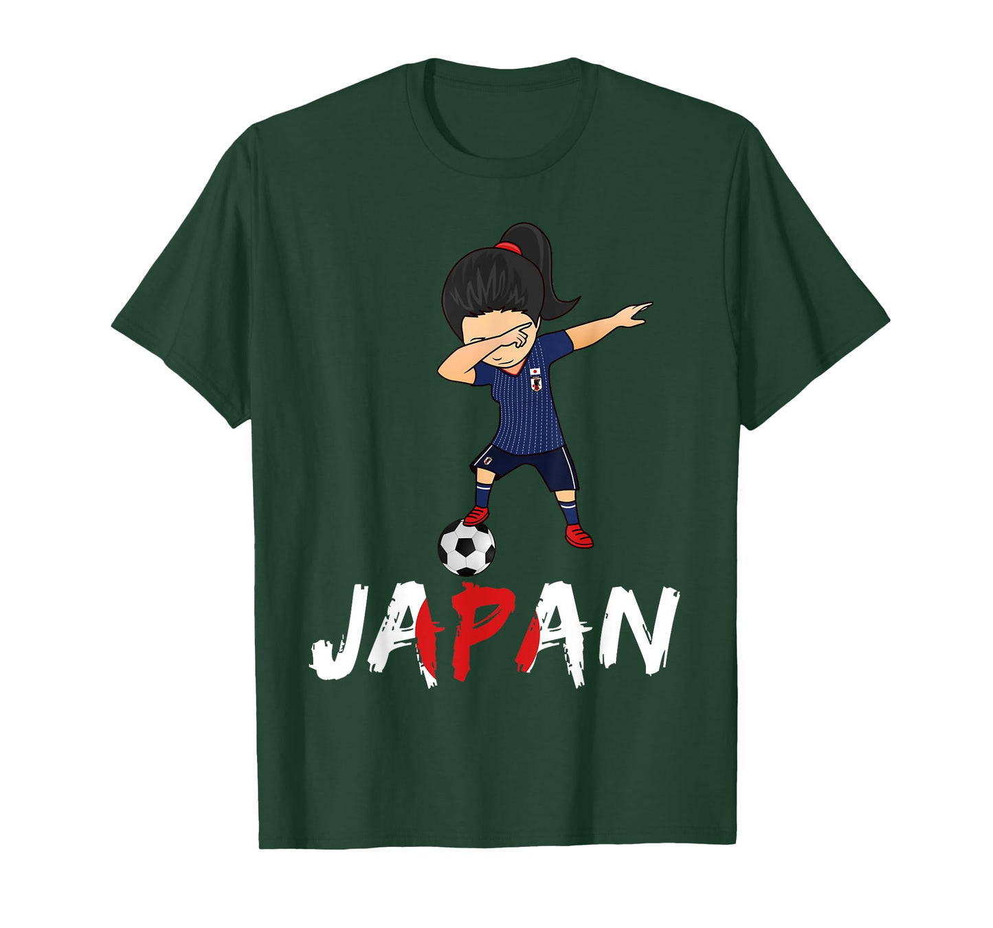 Japan Soccer Girl T-Shirt, Dabbing Football 2018 Jersey