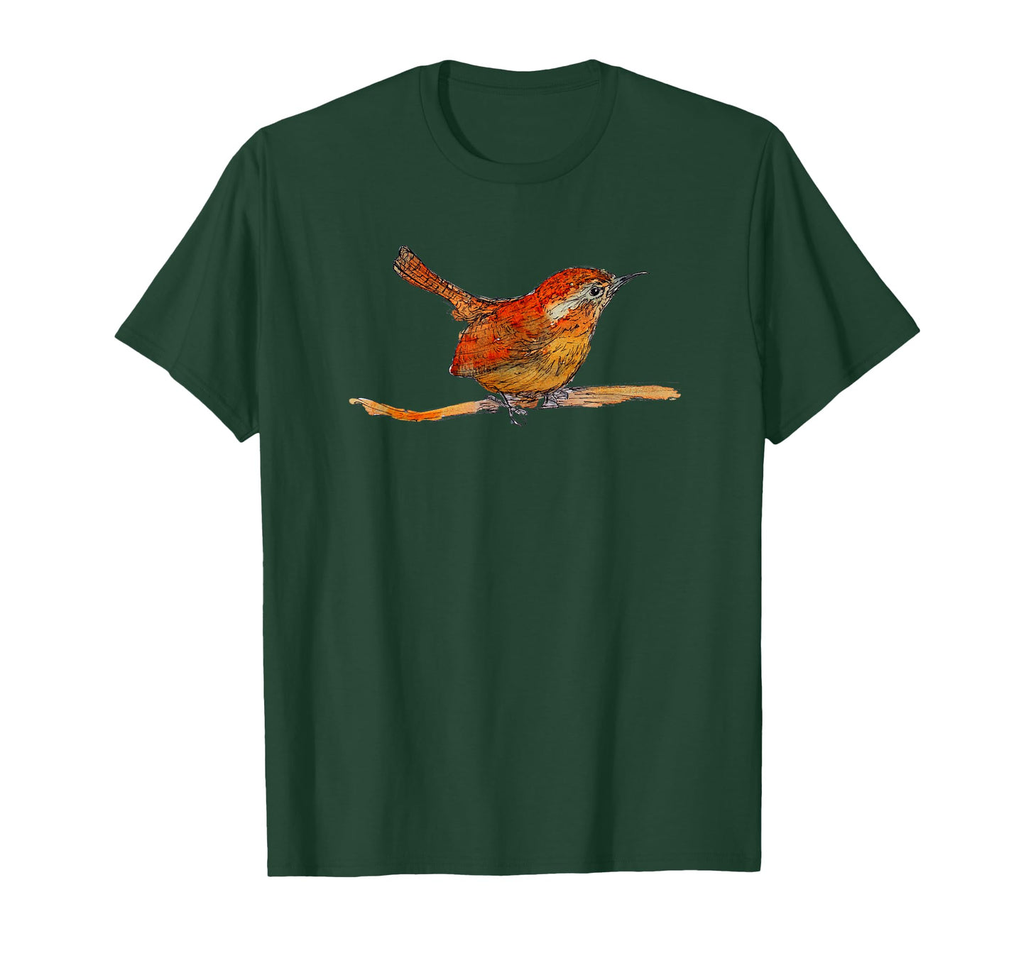 Wren, cute bird watercolour painting T-Shirt