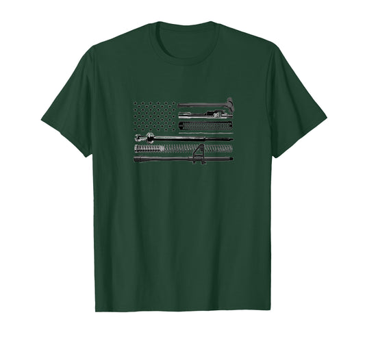 American AR-15 Parts Flag T-Shirt T-Shirt