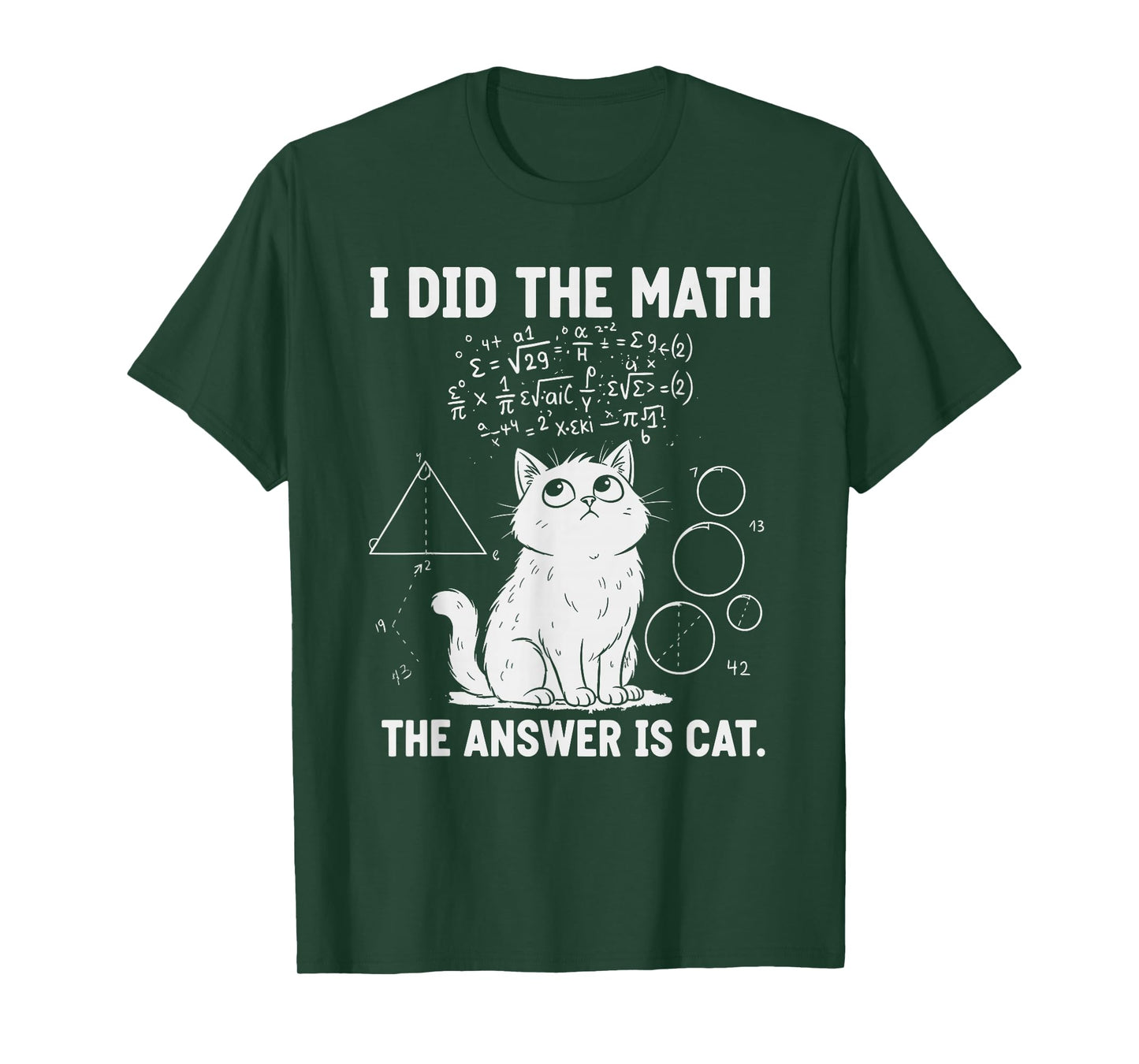 I Did The Math The Answer is Cat Funny T-Shirt