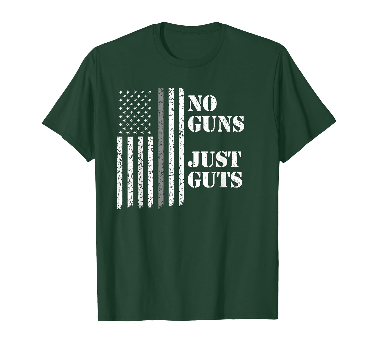 Corrections Officer Shirt, No Guns Just Guts, Gray Line T-Shirt