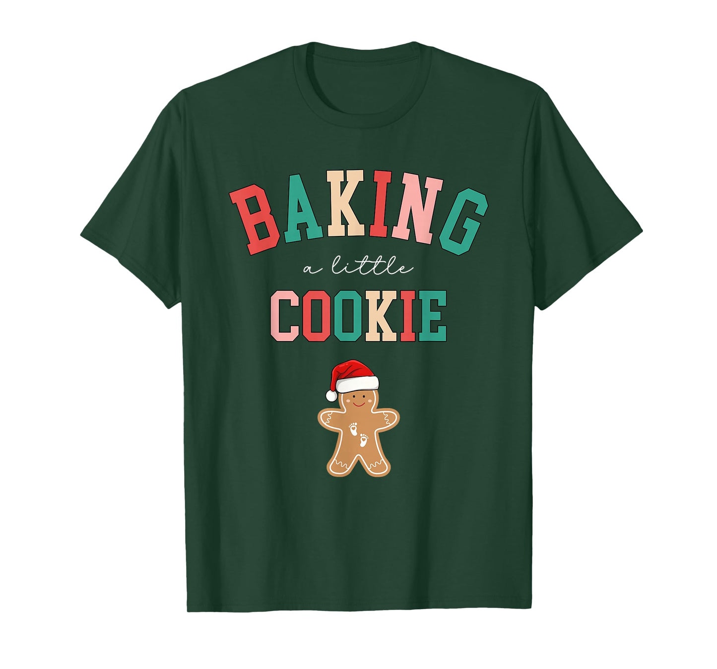 Baking A Little Cookie Cute Christmas Pregnancy Announcement T-Shirt