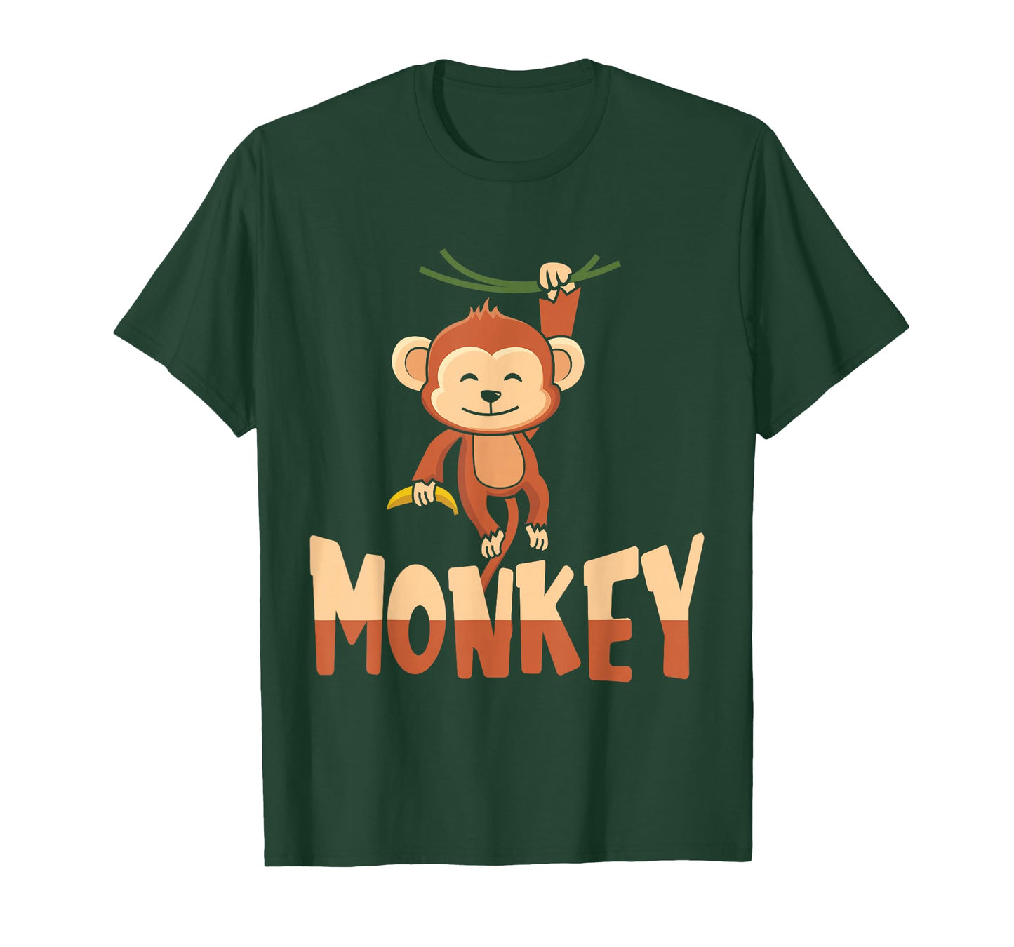 Zoo Animal Toddlers Kids Gift Cute Monkey T-Shirt