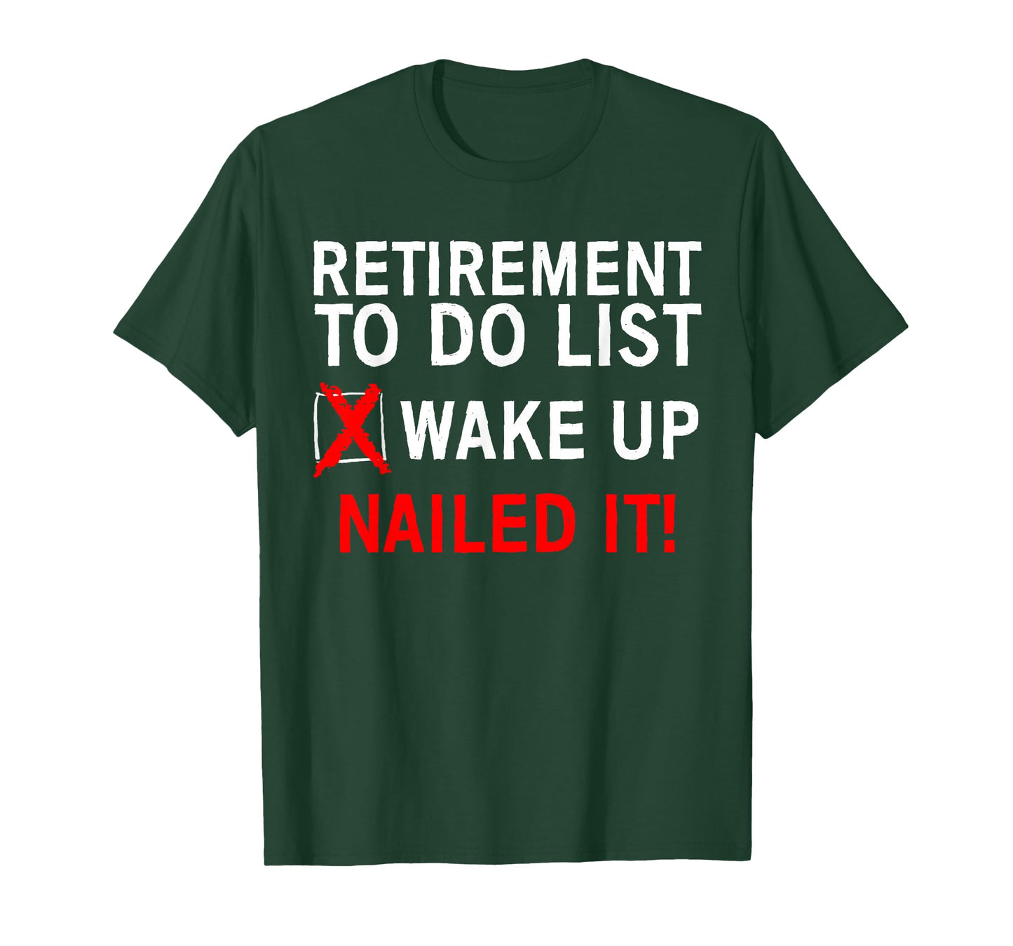 Cool Retirement Art for Men Women Retired to Do List Retiree T-Shirt Small