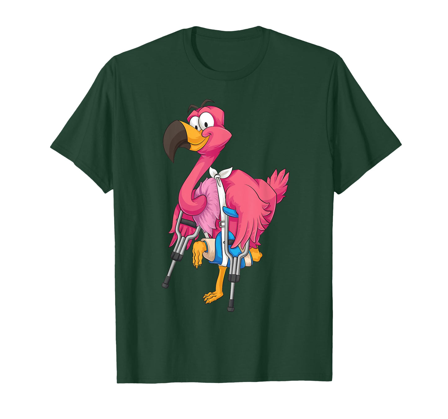 Cool Broken Leg Flamingo | Funny Fractured Shorebird Gift T-Shirt