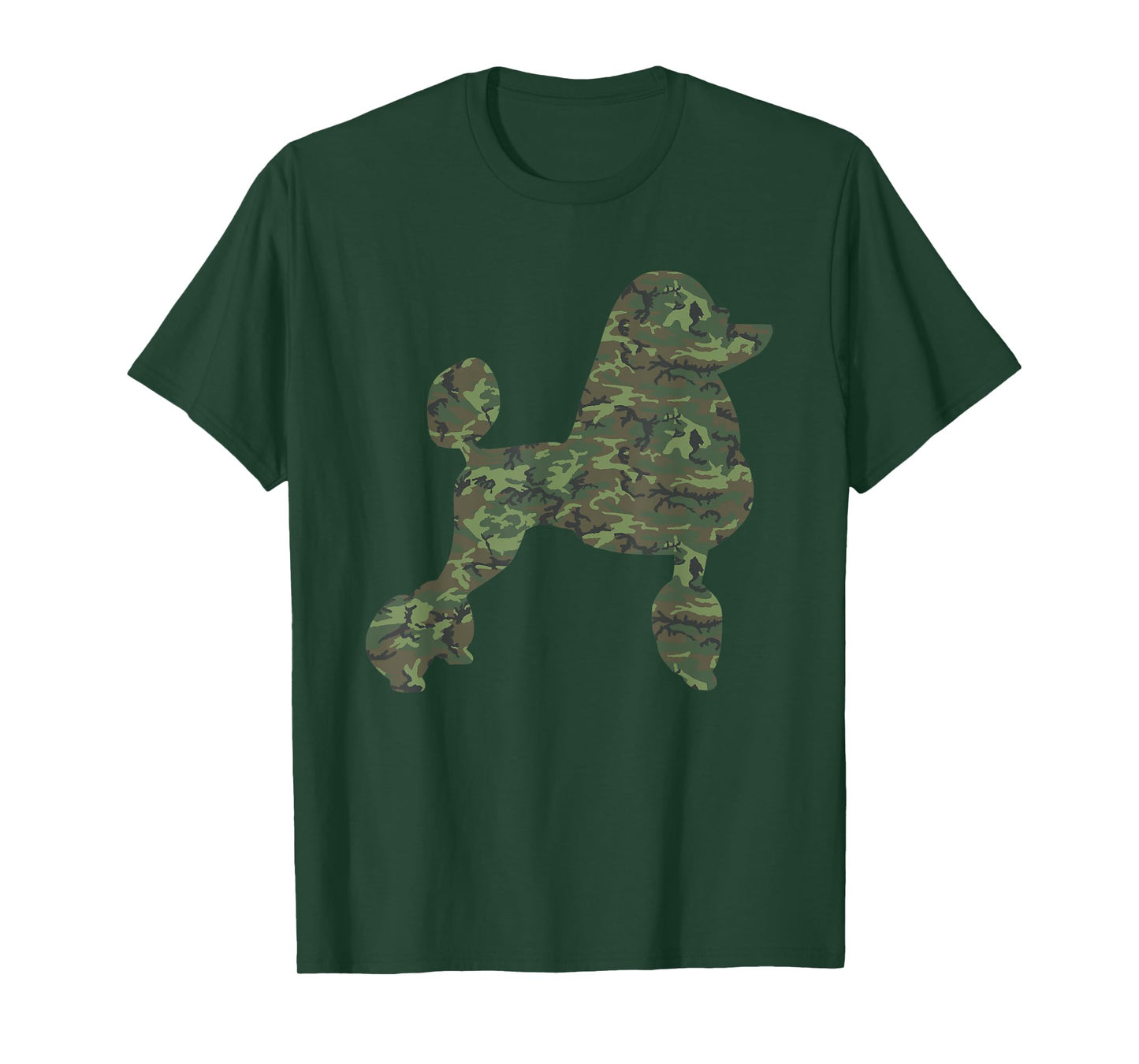Military Poodle Camo Print US Dog Animal Veteran Men Gift T-Shirt