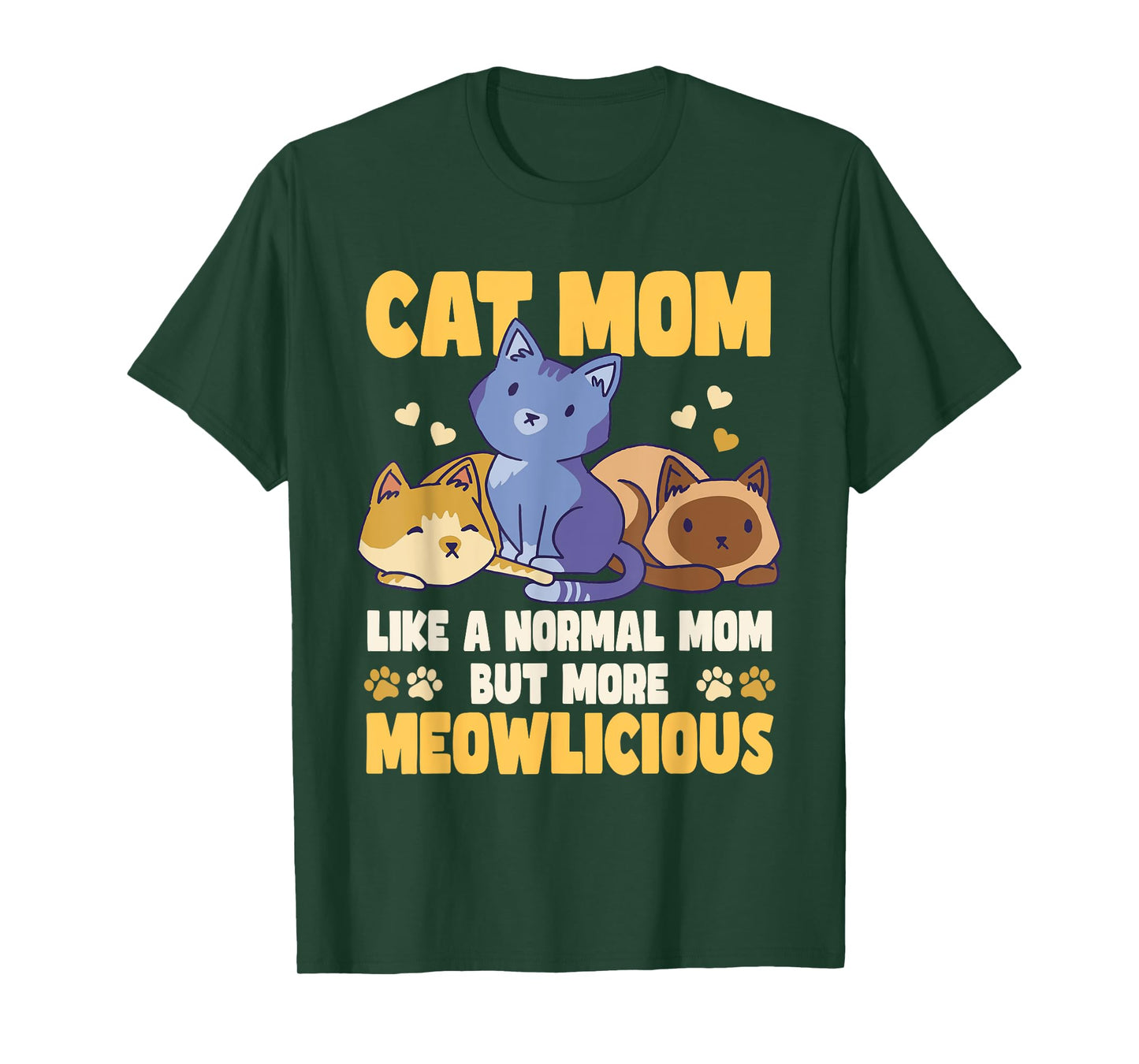 Funny Cat for Women Meowlicious Cat Mom T-Shirt