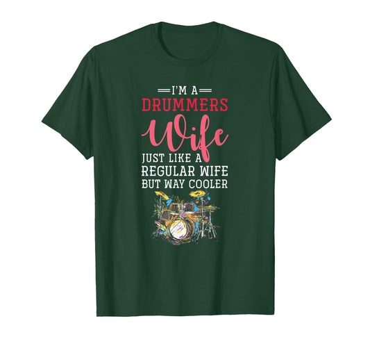 Funny Drummers Wife Valentines Day Gift Drums T-Shirt