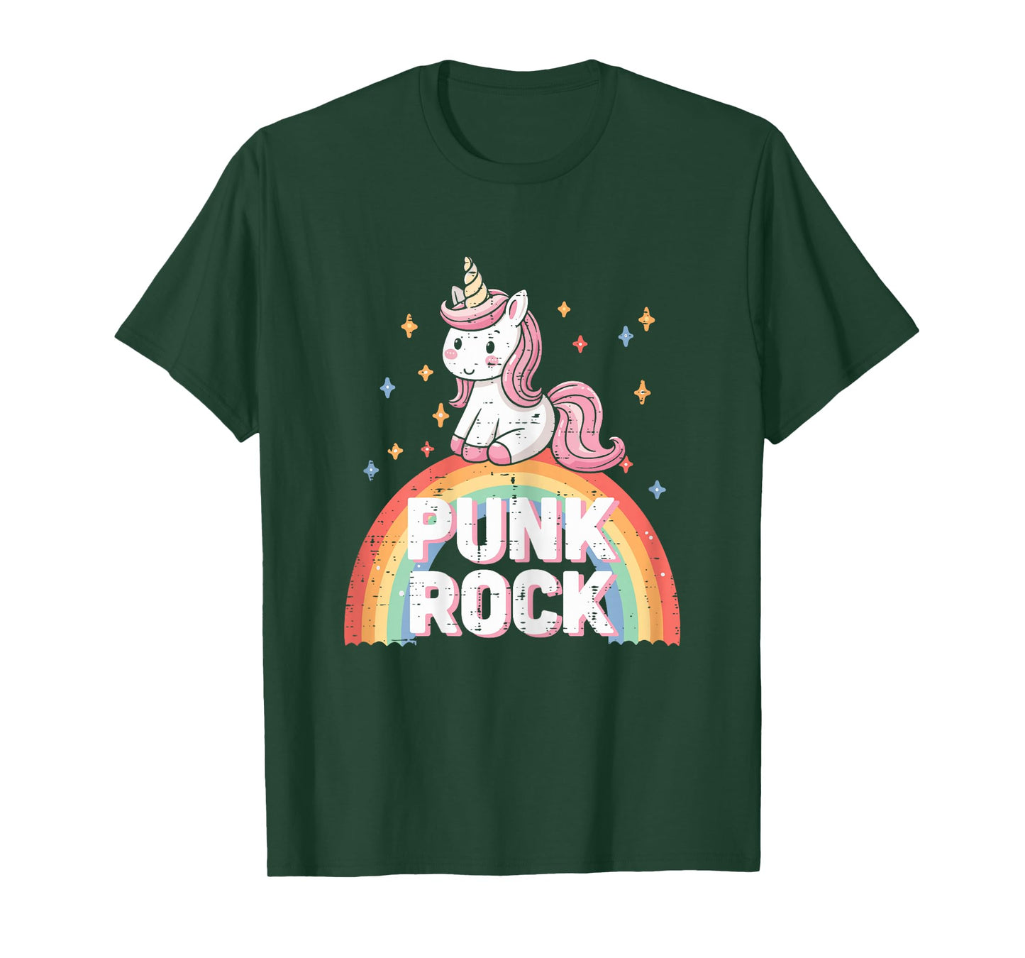 Music Rocker Unicorn Punk Rock Cute Toddler Girls Kids Women T-Shirt
