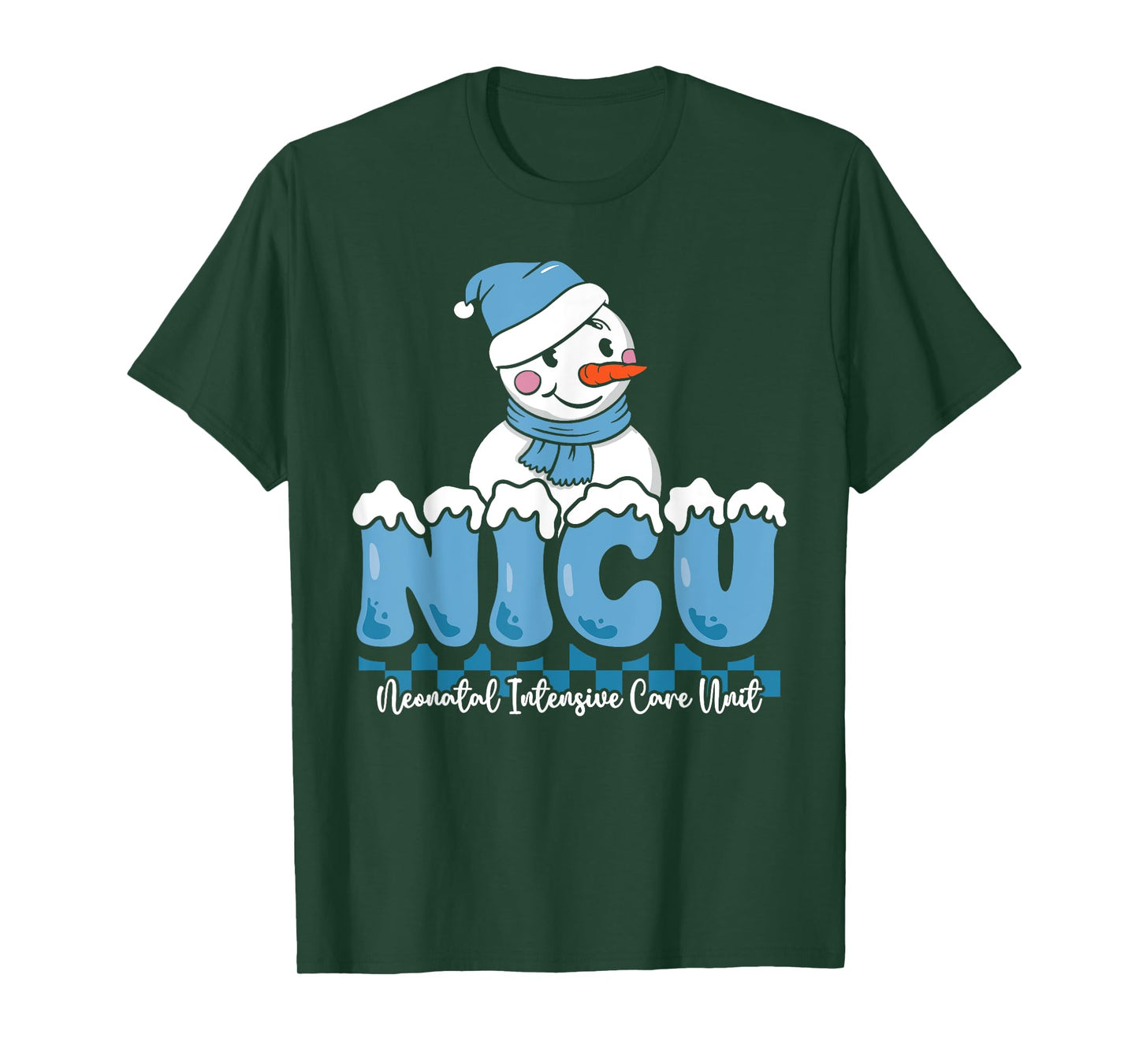 Christmas NICU Snowman Neonatal ICU Nurse Squad Nursing Gift T-Shirt