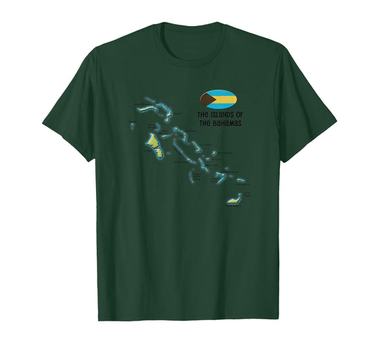 Bahamas, The Islands of, Map T-Shirt T-Shirt
