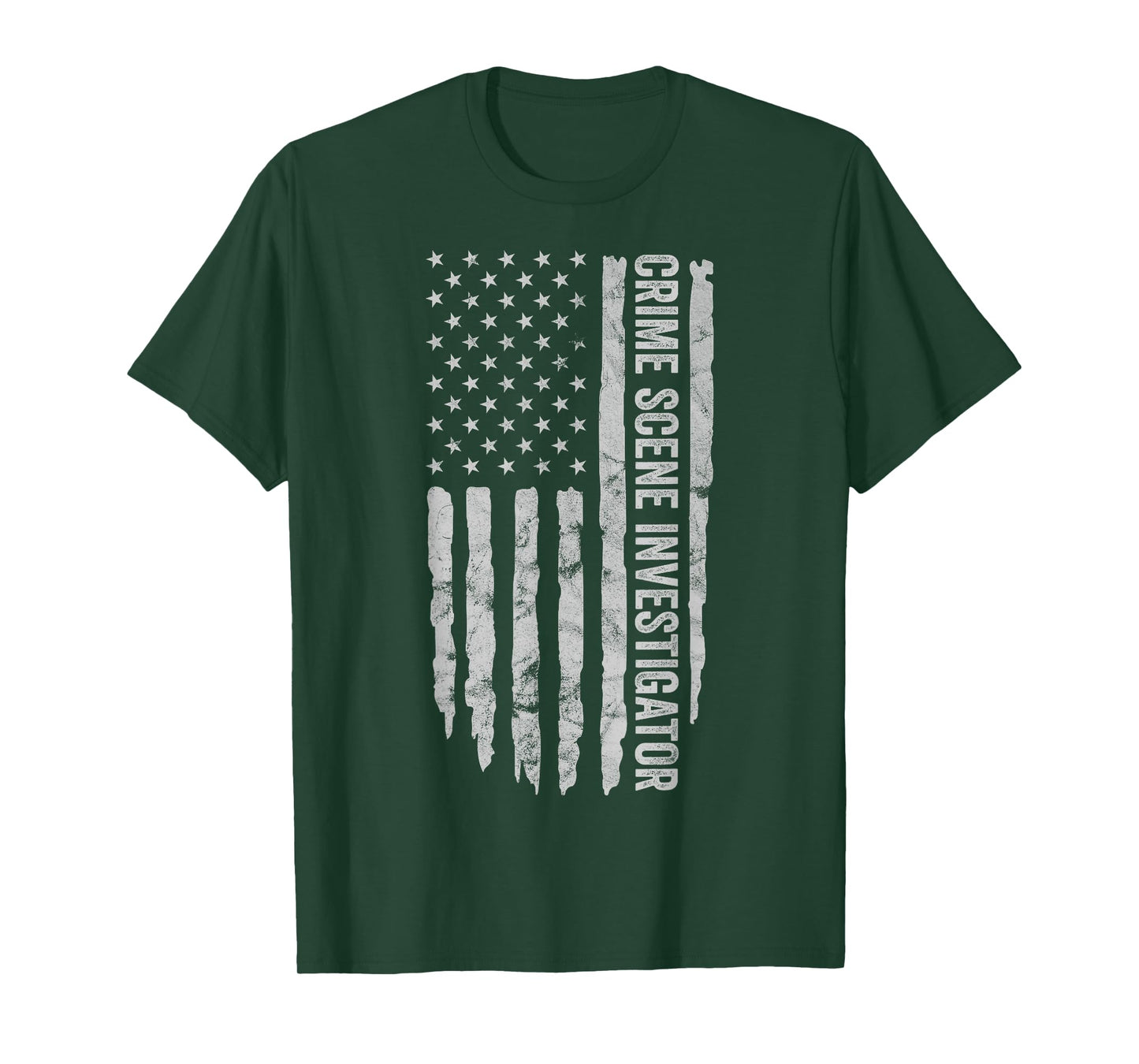 Crime Scene Investigator American Flag CSI Themed T-Shirt