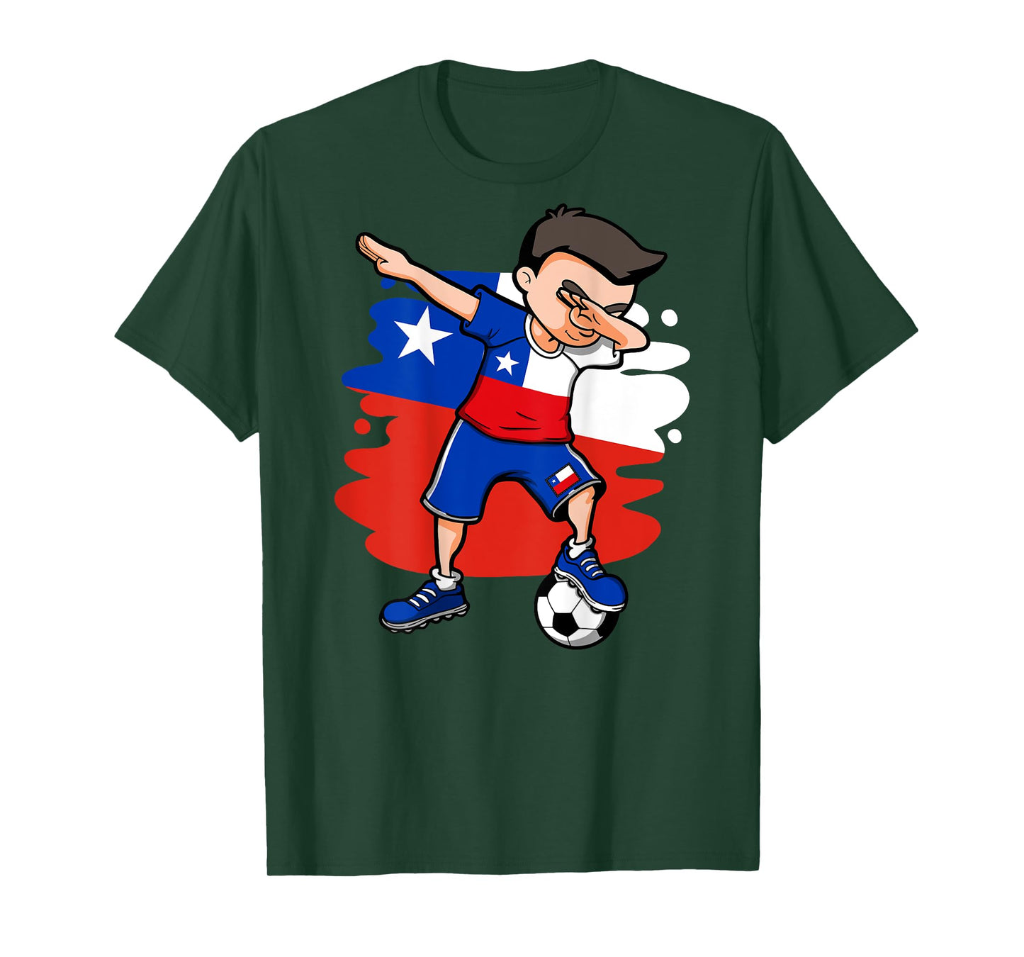 Dabbing Soccer Boy - Chile Jersey Chilean Football Lovers T-Shirt