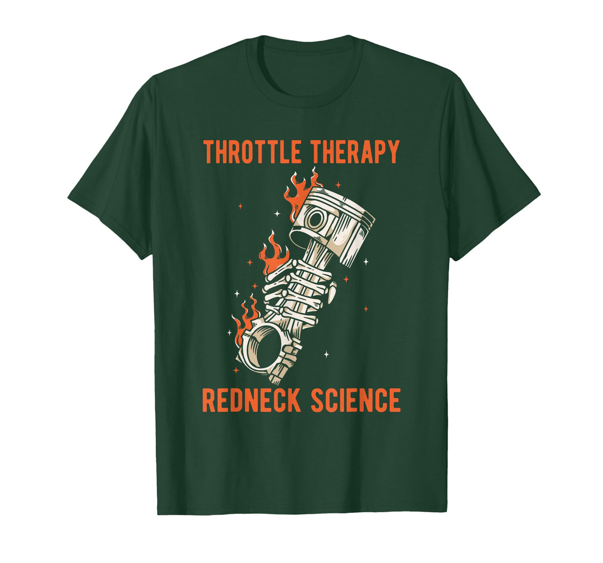 Throttle Garage Therapy Redneck Science Motorcycle Mechanic T-Shirt