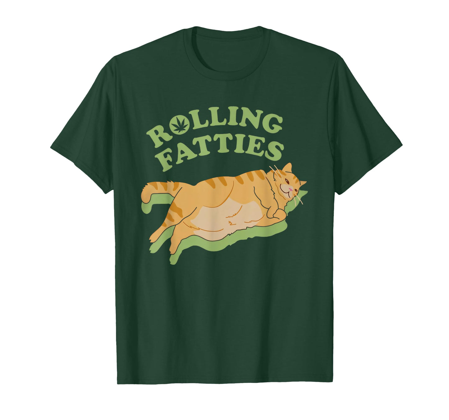 Rolling Fatties Weed Cannabis Marijuana 420 Cat Lover Funny T-Shirt