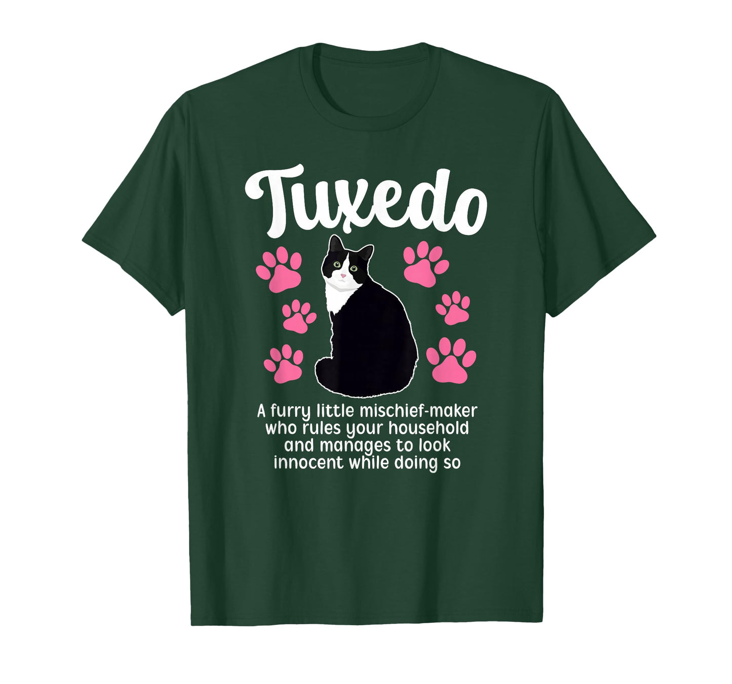 Tuxedo Cat Definition Tuxedo Cat Owner Tuxedo Cat Lover T-Shirt