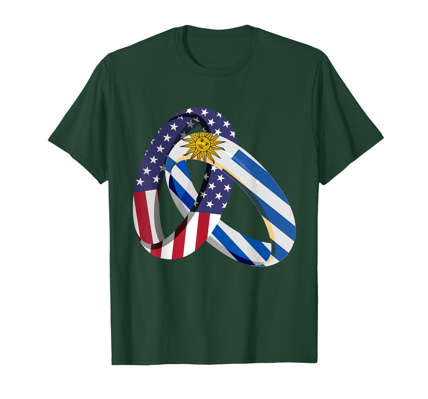 Uruguay American Ring Heritage Month Uruguayan Flag T-Shirt