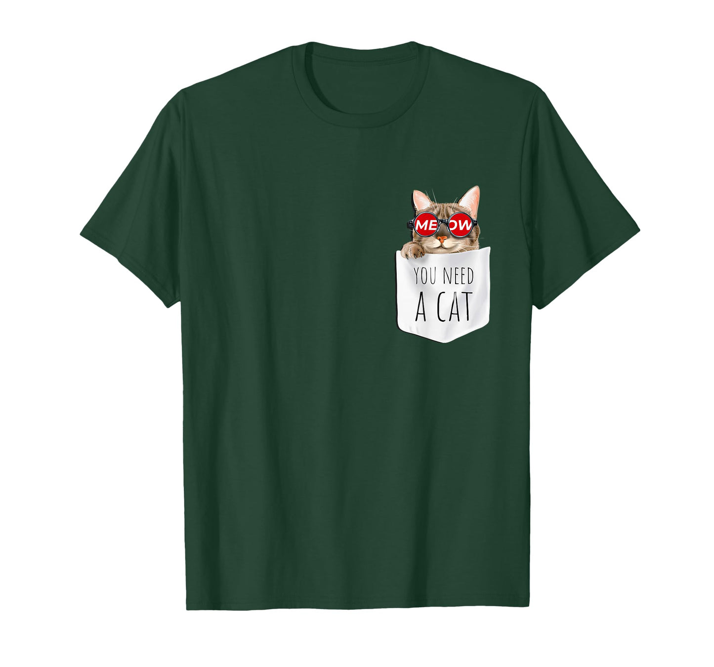 Cool Men's Women's Kids You Need A Cat Funny Meow Meow Cats T-Shirt
