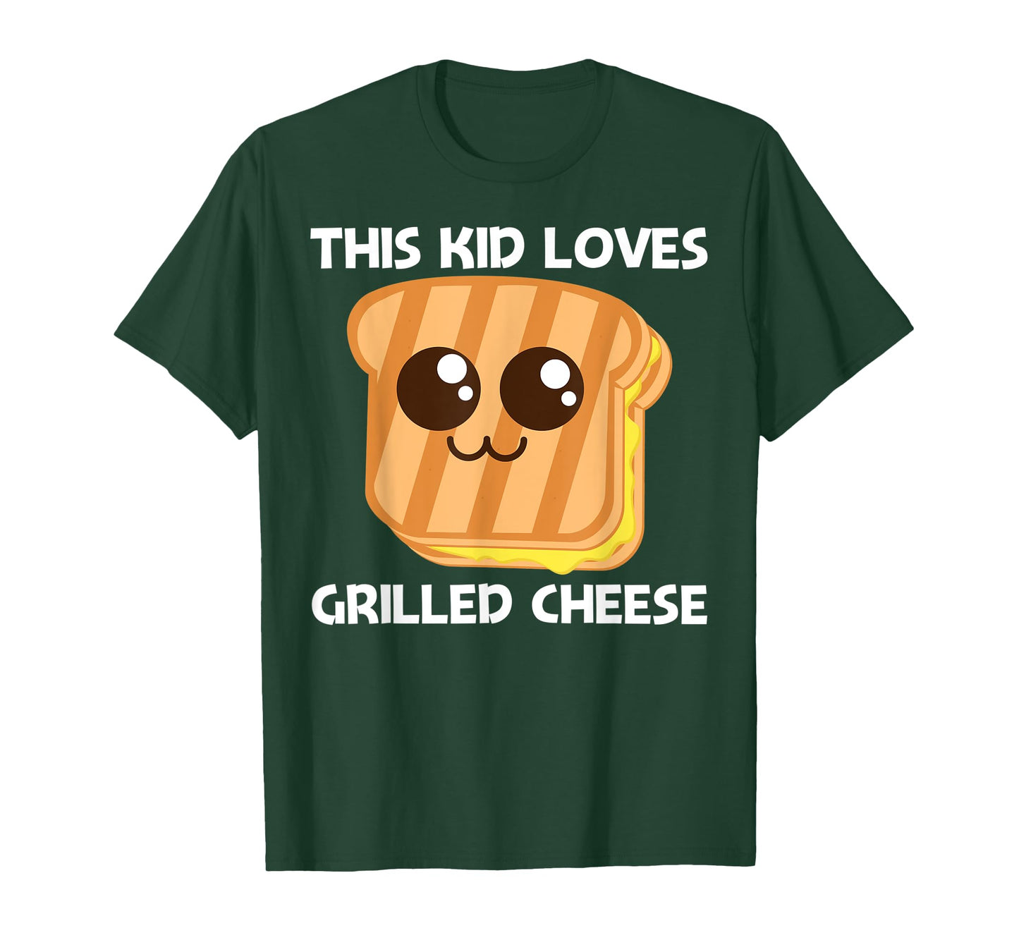 Cute Grilled Cheese Design For Kids Boys Toast Bread Lovers T-Shirt