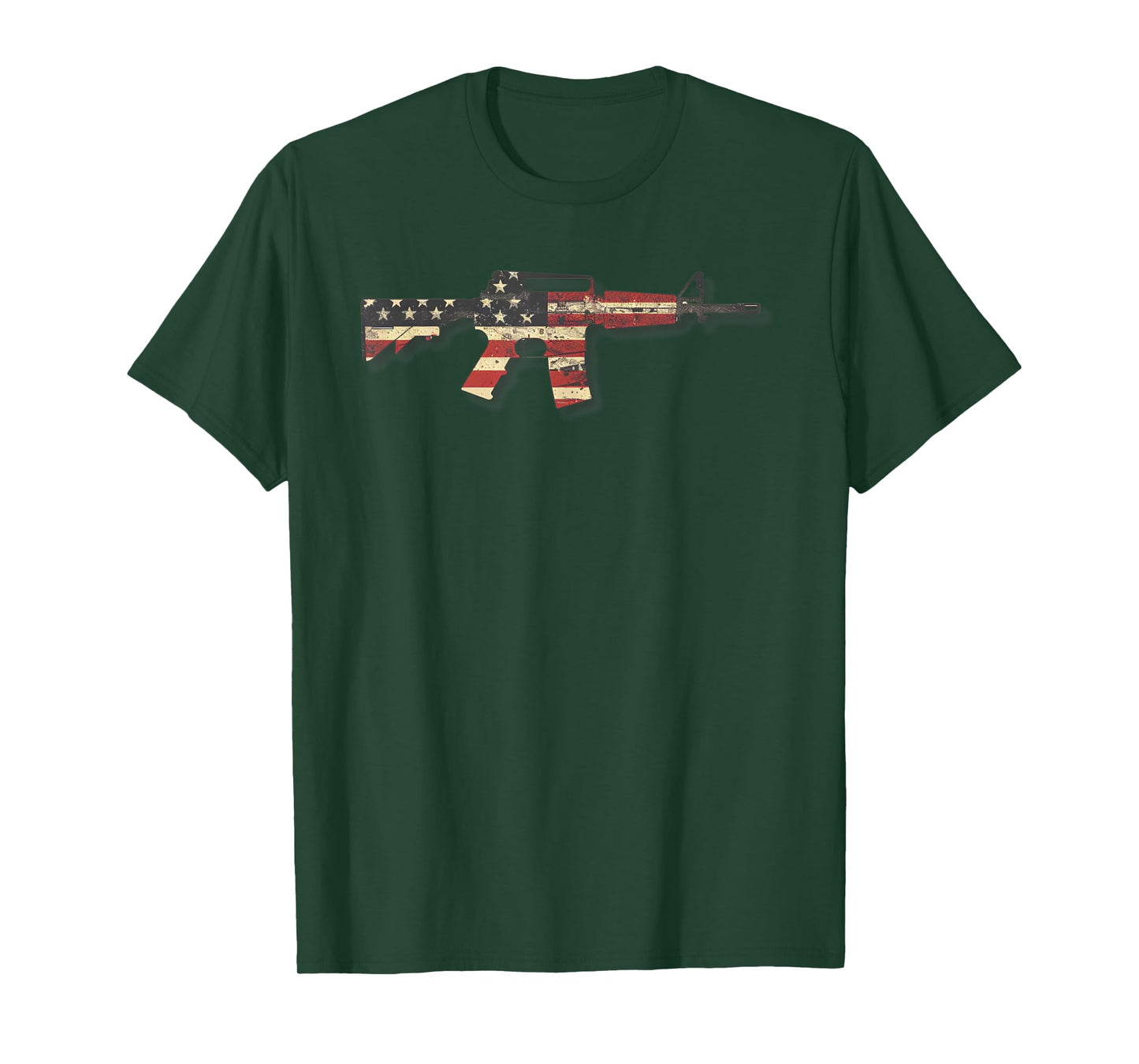 Capitalist 4life American Flag AR15 T-Shirt, Small, Black
