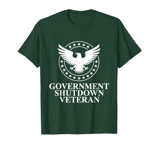 Government Shutdown Veteran Eagle Patriotic Political Humor T-Shirt