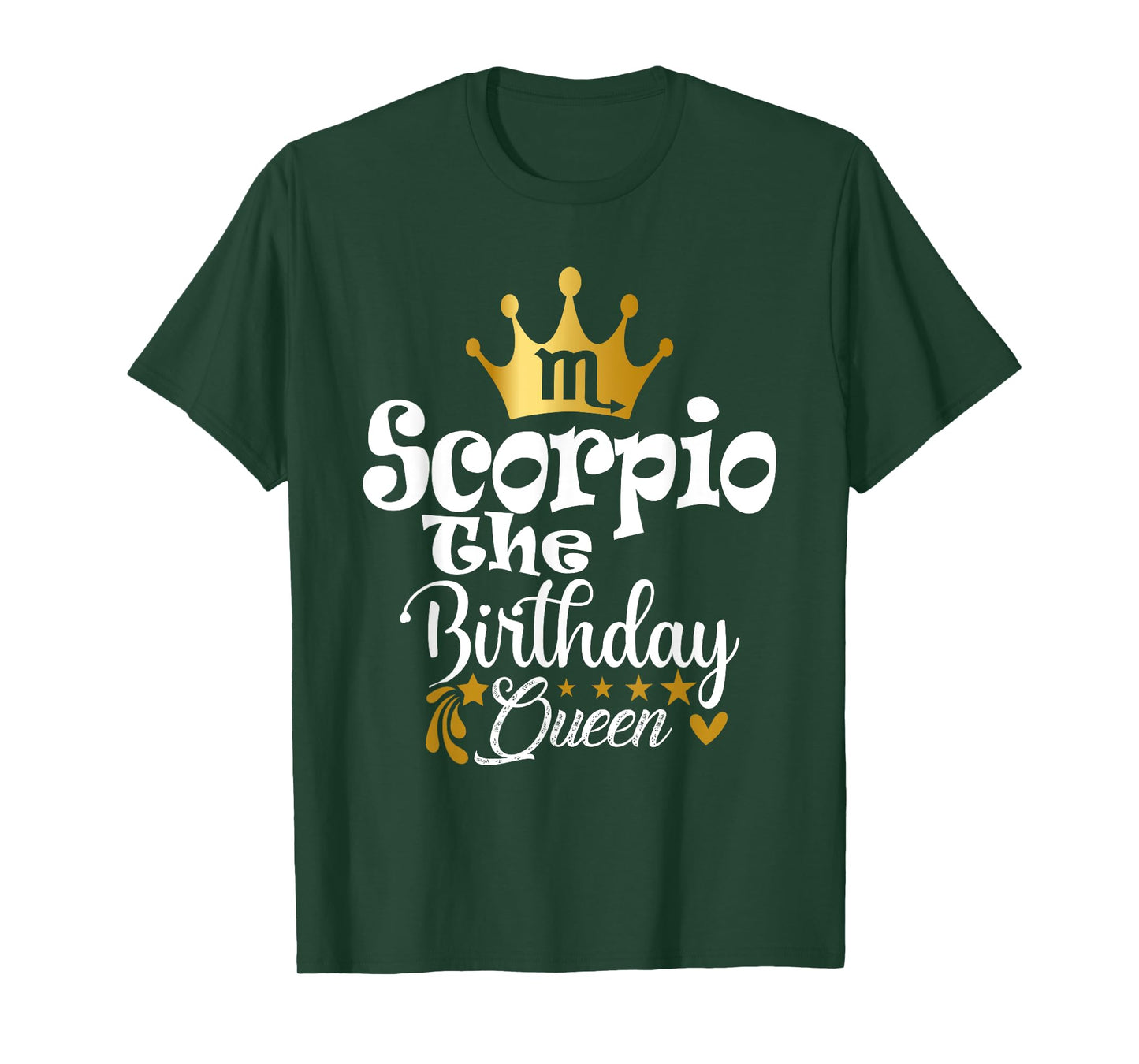 Scorpio The Birthday Queen Women Zodiac Sign Crown Design T-Shirt