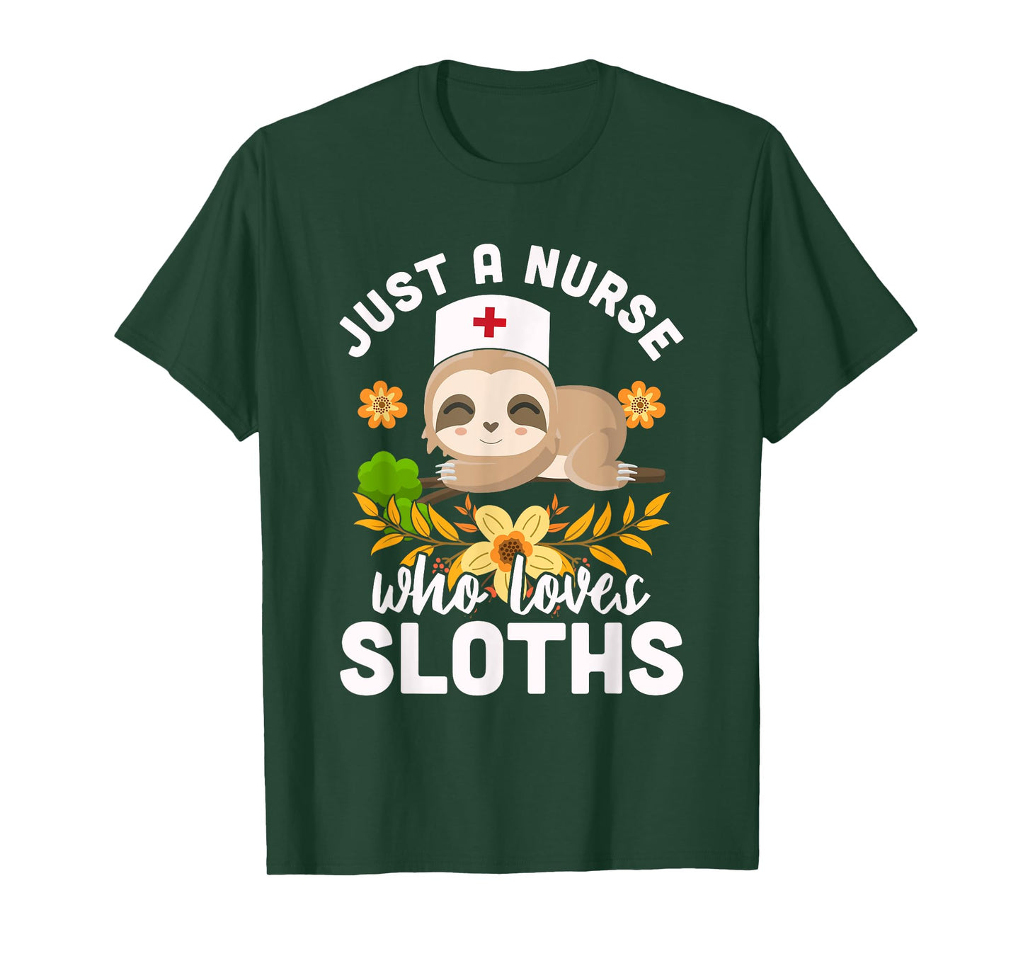 Cute Sloth Nurse Animal Lover Medicine Nurse T-Shirt