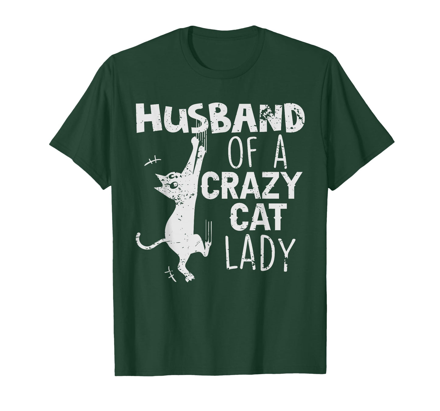 Retro Husband Of A Crazy Cat Lady Funny Valentine's Day Cat T-Shirt