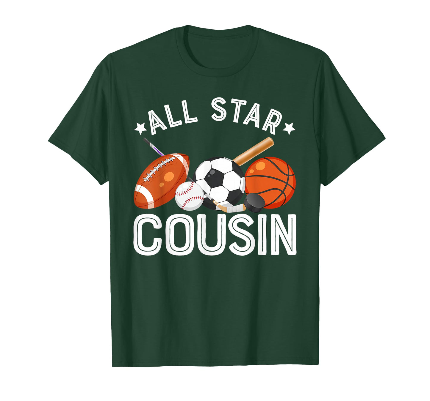 All Star Cousin Of The Birthday Boy Basketball Soccer Sport T-Shirt