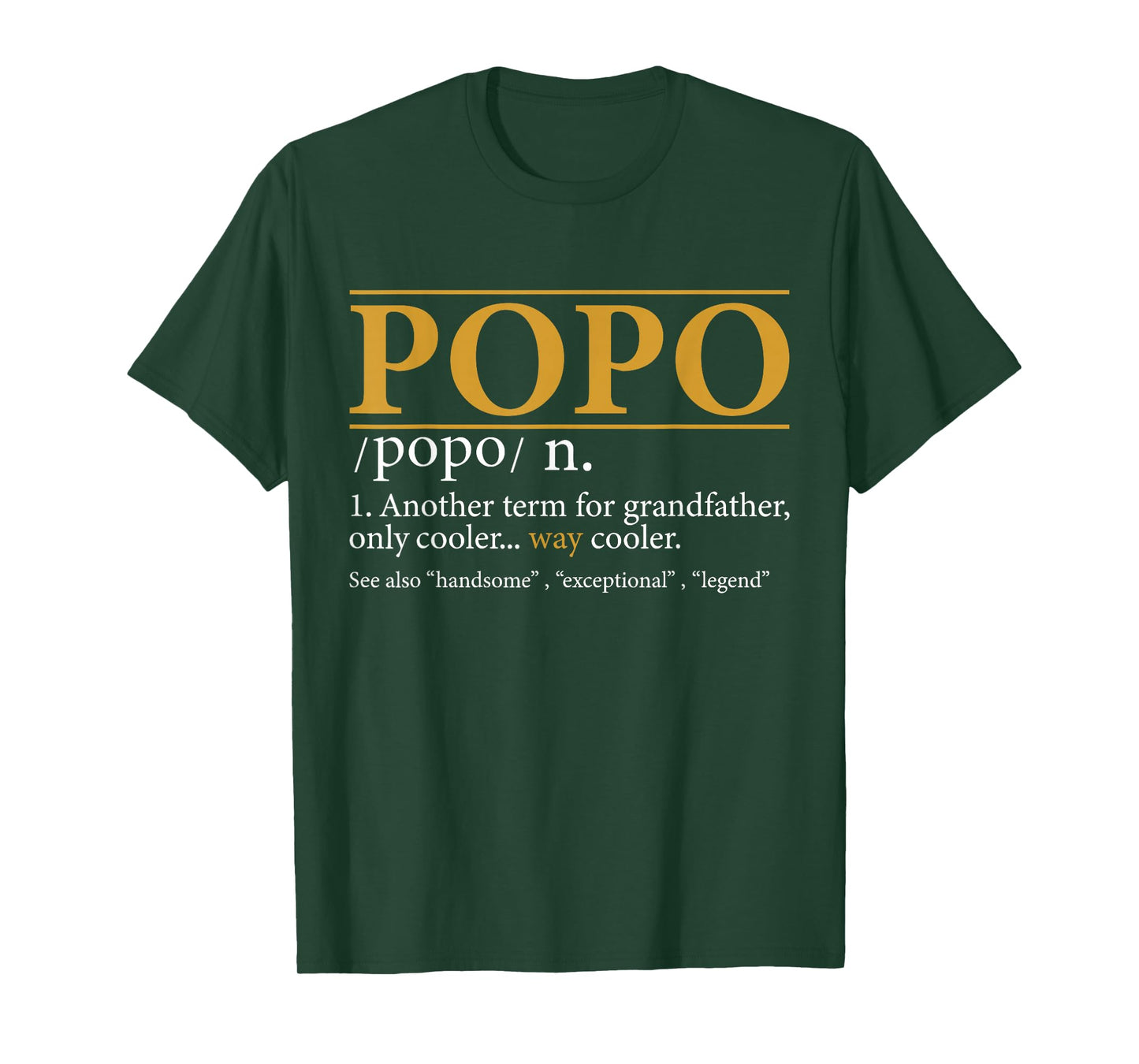 Funny Popo Definition Grandpa Gift T-Shirt