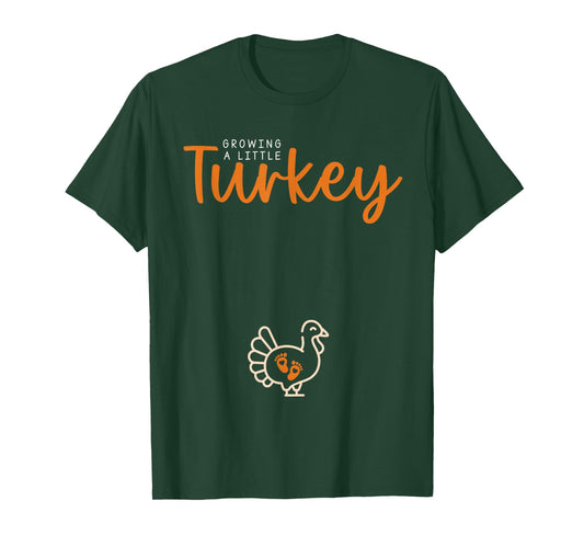 Baking A Little Turkey Thanksgiving Pregnancy Announcement T-Shirt