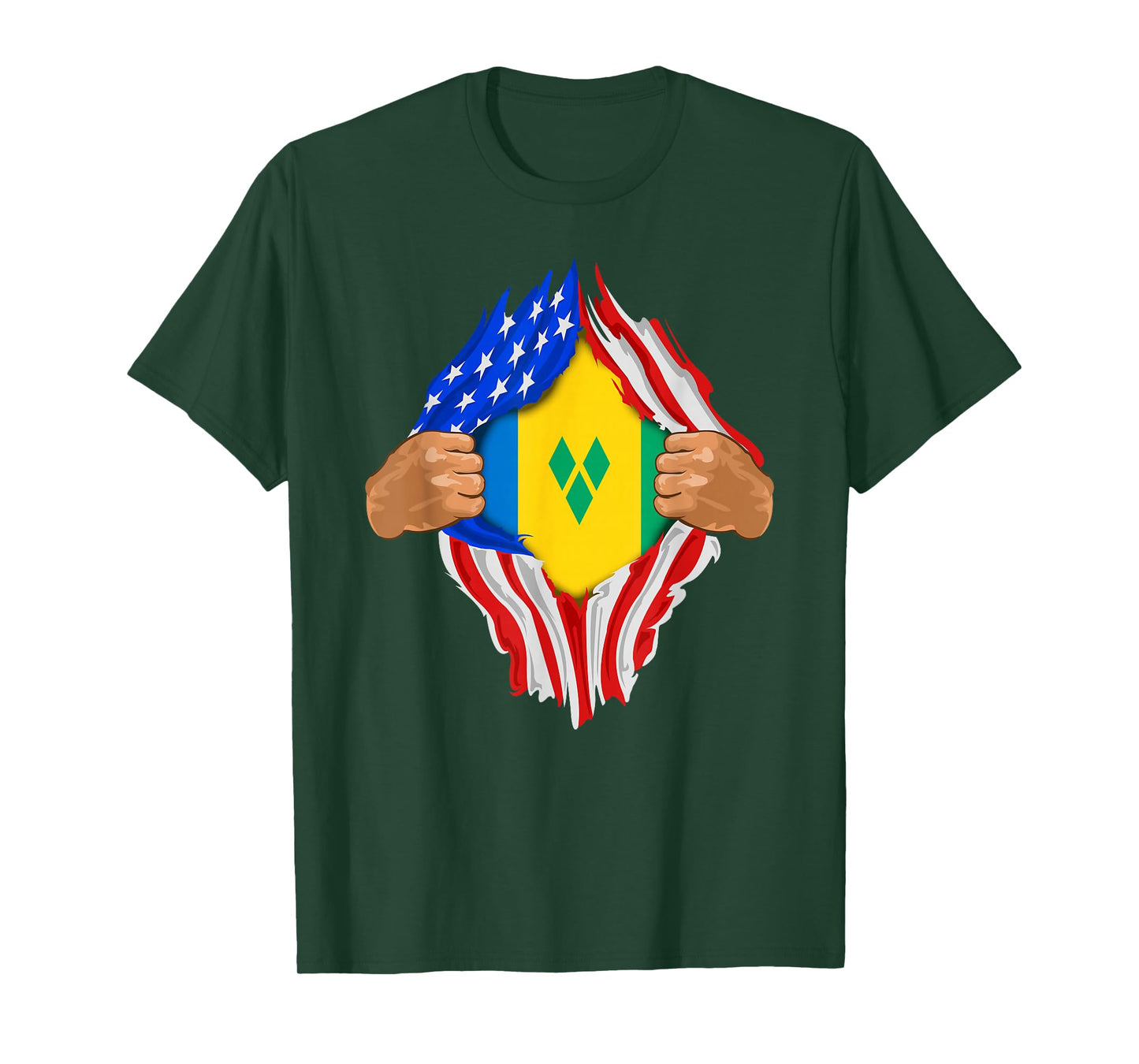 Saint Vincent and The Grenadines Blood Inside Me | Flag Gift T-Shirt