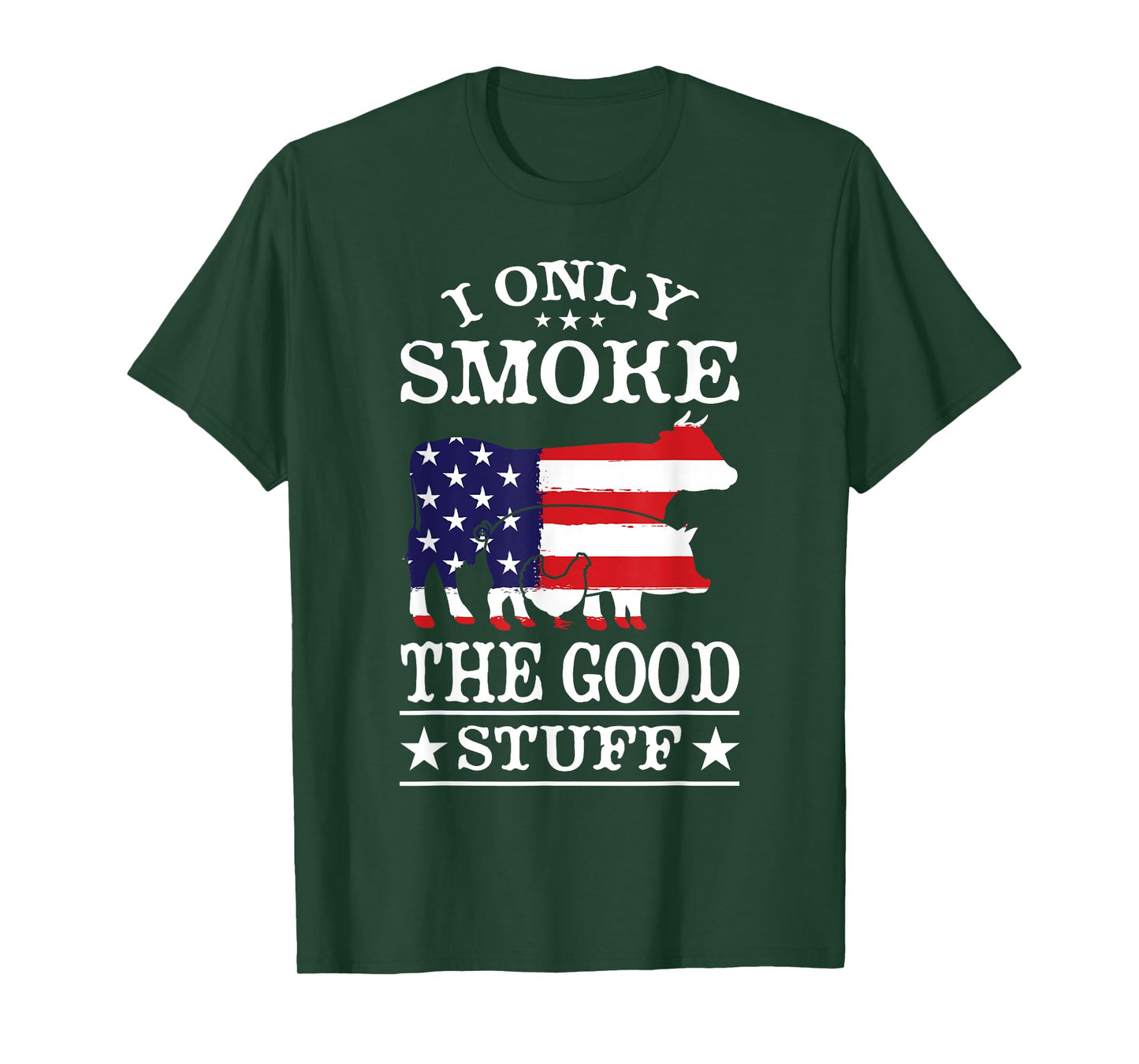 I Only Smoke The Good Stuff BBQ Barbeque Grilling Pitmaster T-Shirt
