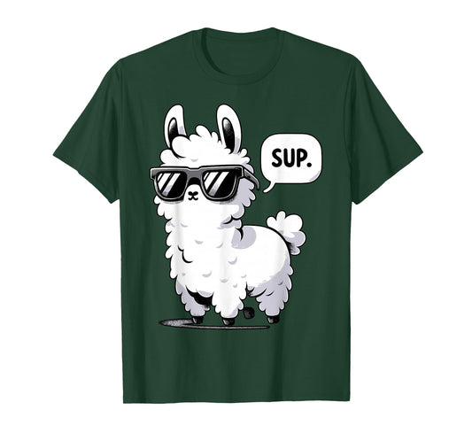 Alpaca Llama with Sunglasses Sup T-Shirt