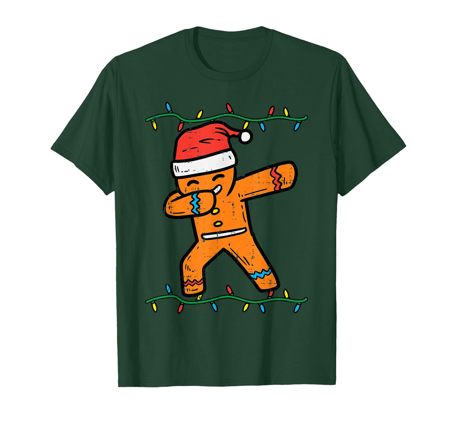 Dabbing Gingerbread Man Cookie Christmas Boys Men Kids Xmas T-Shirt