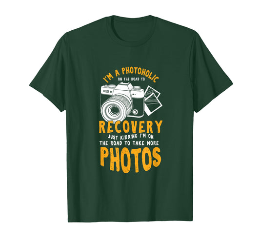 A Photoholic Road To Recovery Funny Photographer T-Shirt T-Shirt