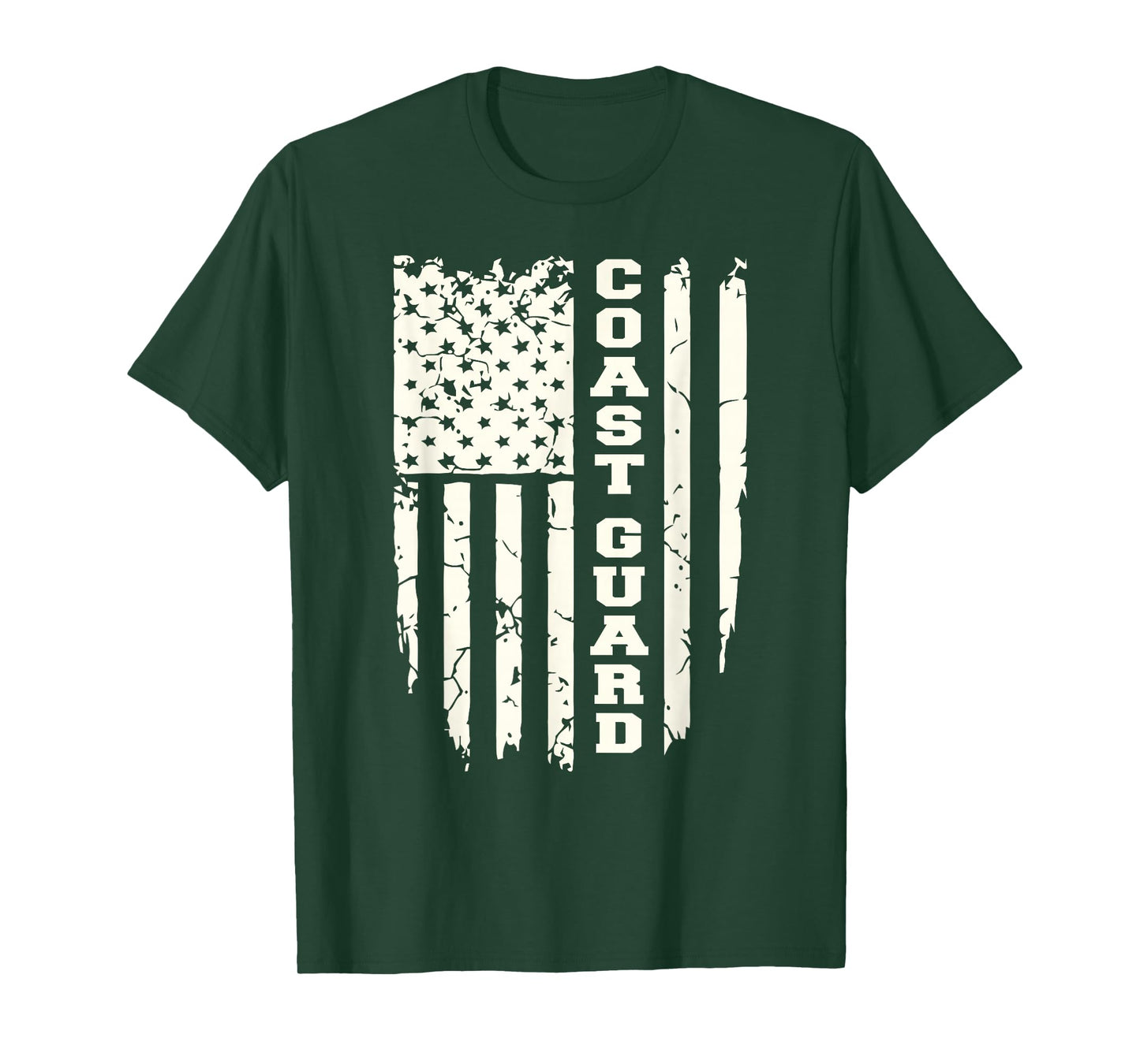 Distressed American Flag Coast Guard Auxiliary Gifts For Men T-Shirt