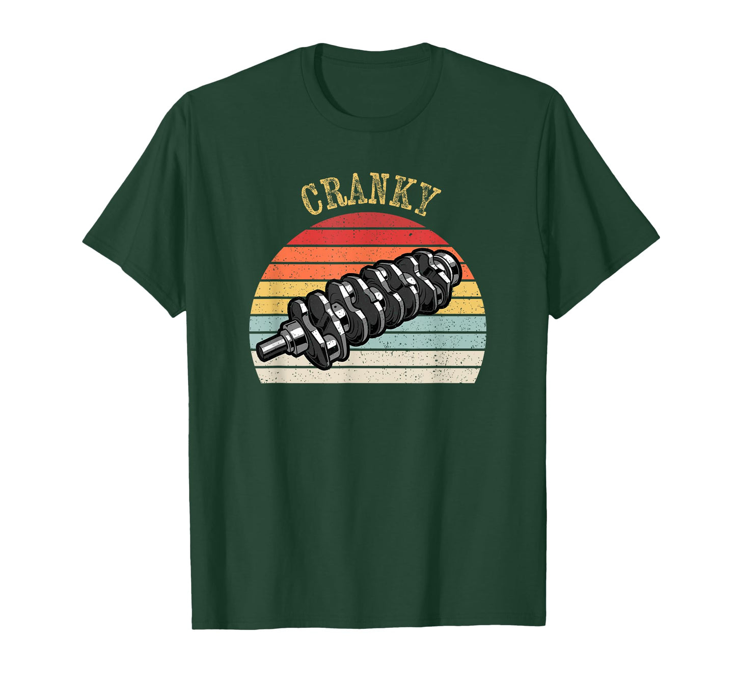 Cranky Car Engine Crankshaft Cars Mechanics Father's Day T-Shirt