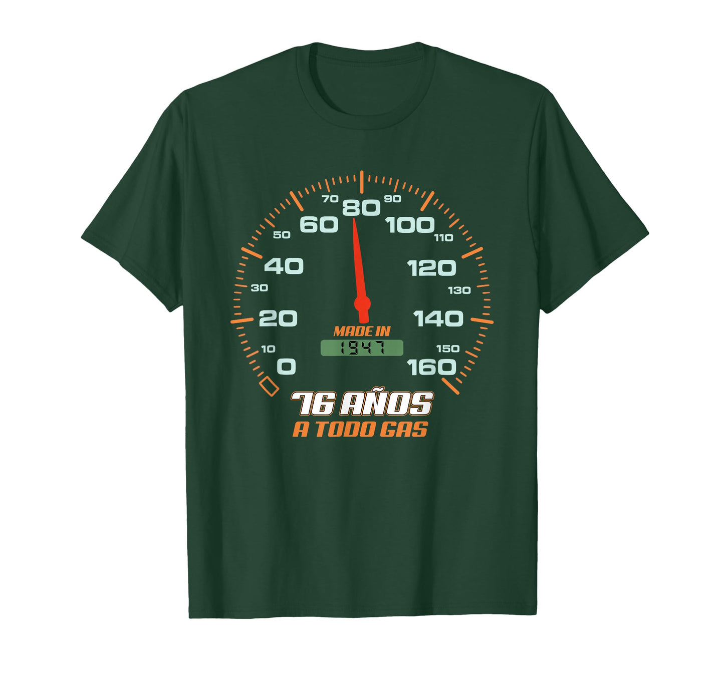 Cumpleanos 76 Anos A Todo Gas Nacidos En 1947 Motor Coches T-Shirt