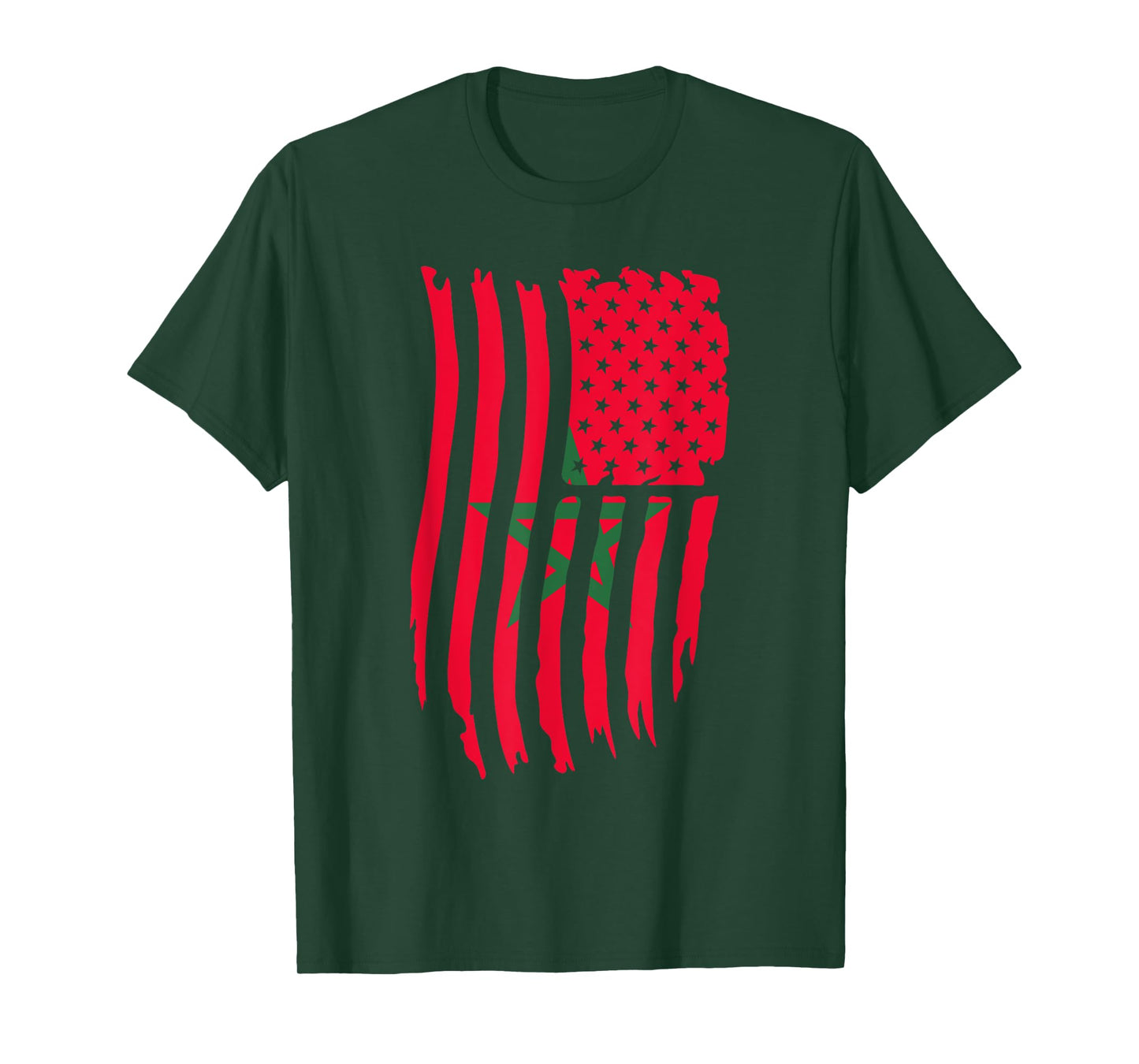 Moorish American Morocco Flag Moroccan Soccer Supporter T-Shirt