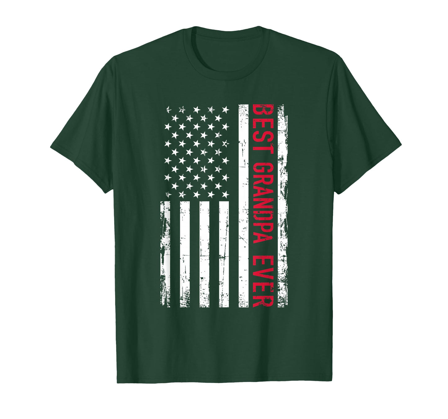 Best Grandpa Ever US American Flag T-Shirt